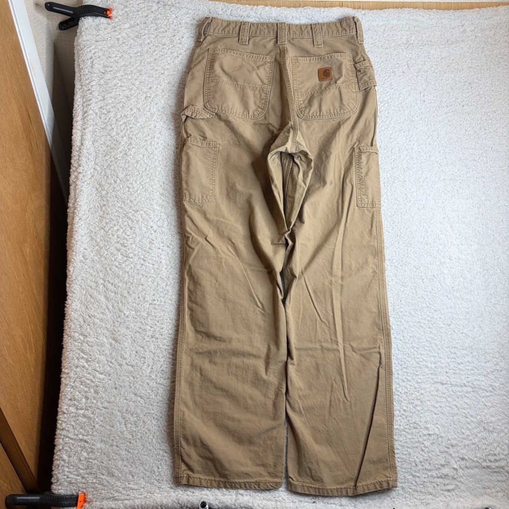 Carhartt B151-DKH Mens Tan Canvas Carpenter Work Pants 32x34( 31x31) Relaxed Fit